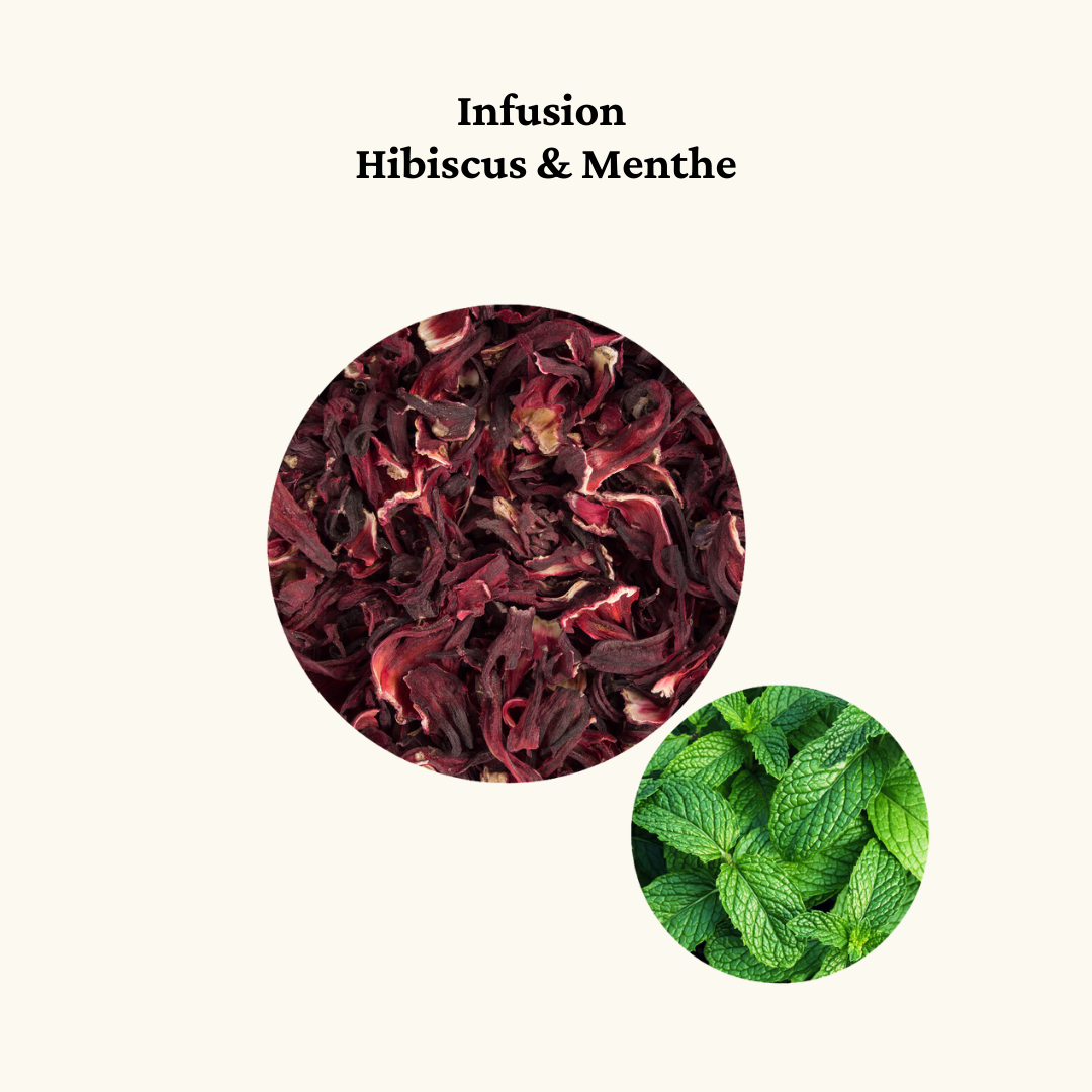 Lot de 2 I Natural Mandé I Infusion Hibiscus Menthe I 20 sachets I 100% Naturel