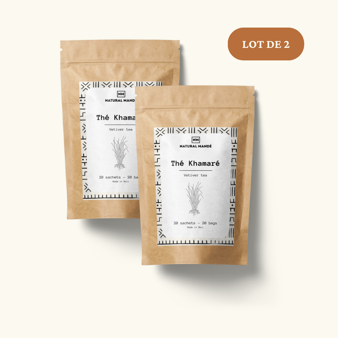 Lot de 2 I Natural Mandé I Infusion Khamaré Vétiver I 20 sachets I 100% Naturel
